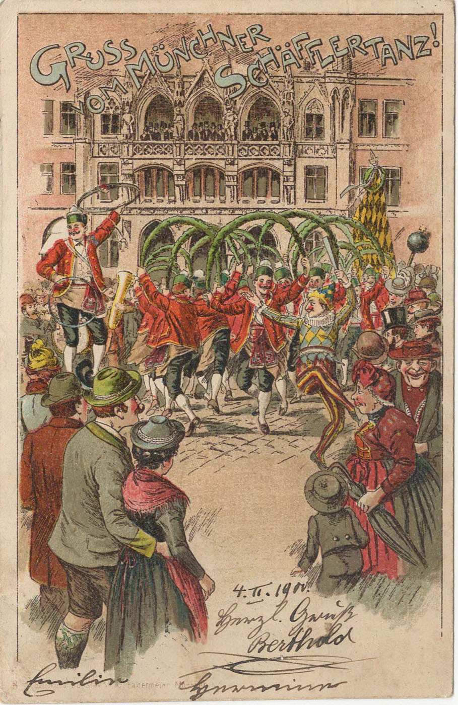 Nur alle sieben Jahre zur Fastnachtszeit tanzen die Schäffler ihren Reiftanz in München und anderen oberbayerischen Gemeinden.