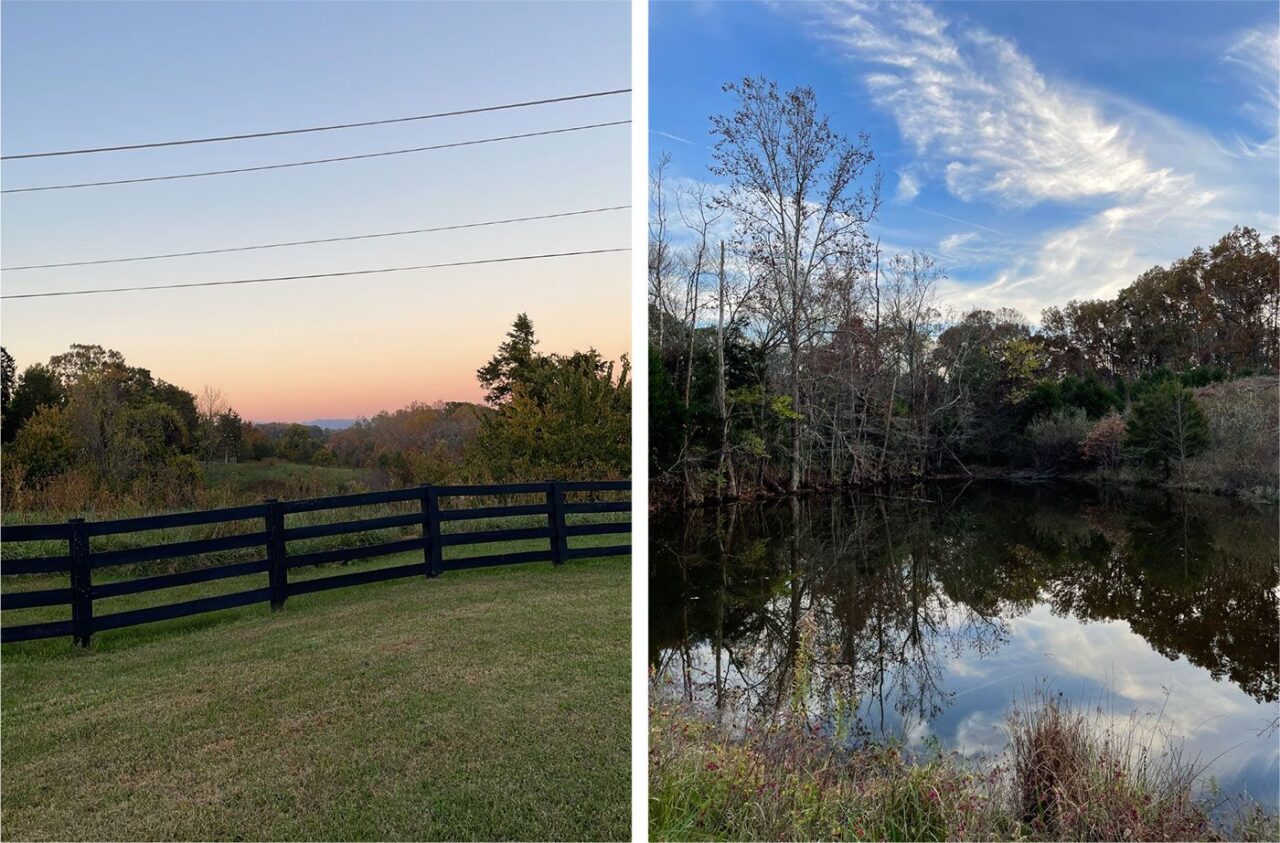 Der Blick, von einem Hügel zum anderen