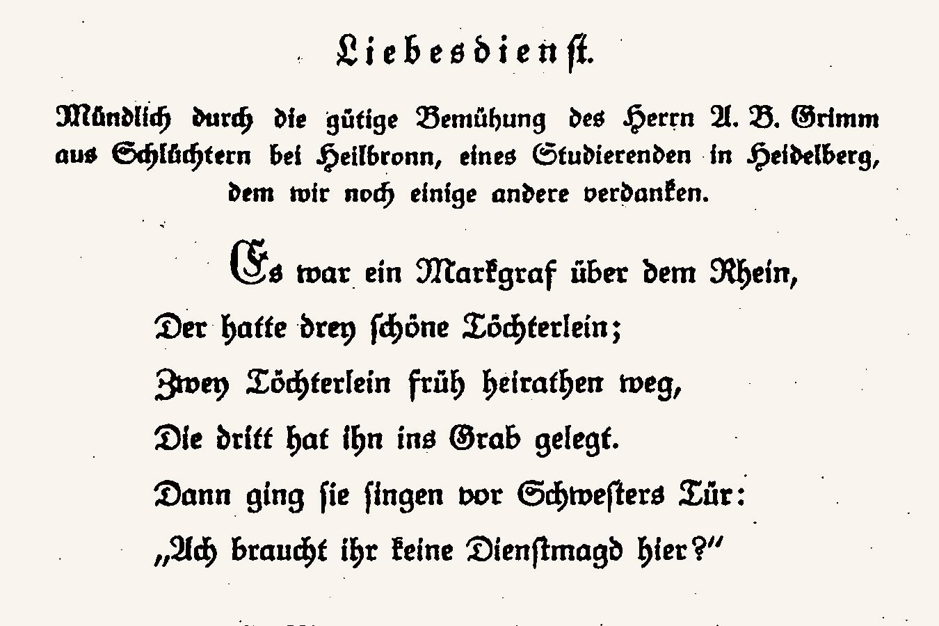 »Ich weiß nicht, was soll es bedeuten …«