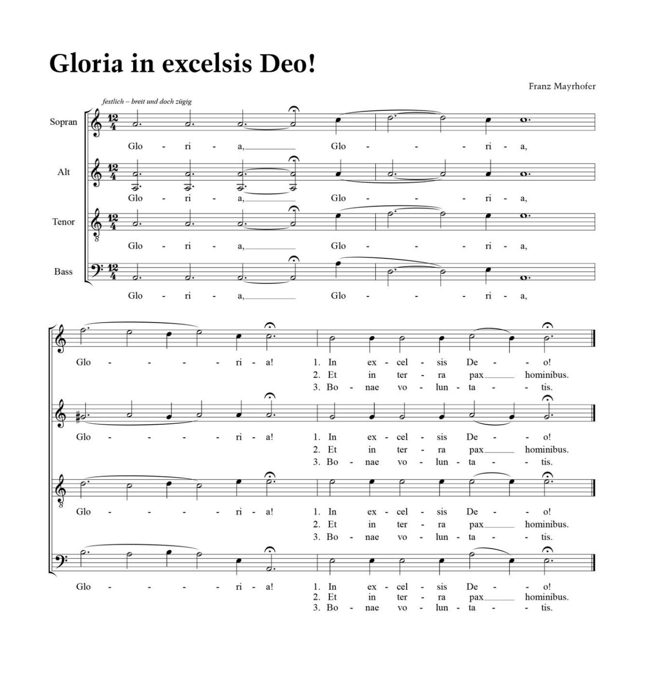 Gloria in excelsis Deo!