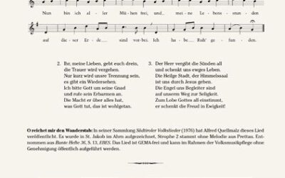 O reichet mir den Wanderstab